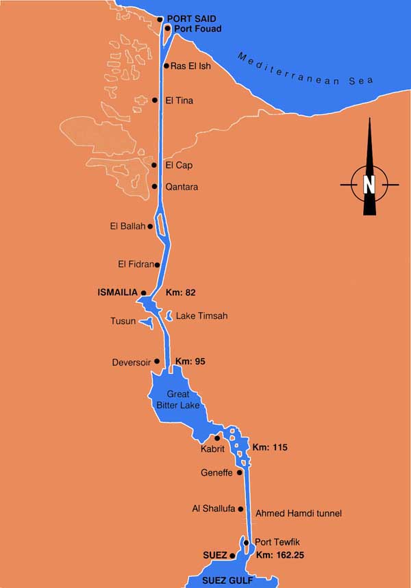 Suez Canal Map Bahrain Suez Canal Maps